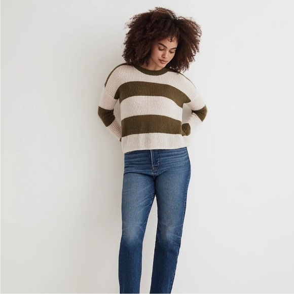 Madewell Sweaters - Madewell rosario striped alpaca blend knit sweater size XL new